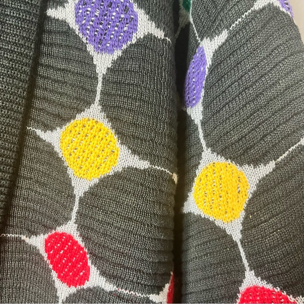 Vintage COOGI Australia Cardigan Sweater XL Multicolor Textured Knit Hip Hop 90s - Picture 7 of 8